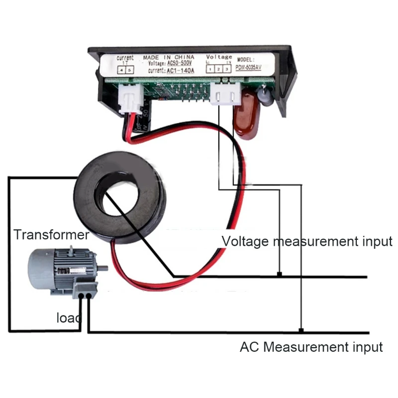 דיגיטלי מד הזרם מודד AC50-500Amp מתח הנוכחי וולט אמפר מטר Amperemeter מחוון הבוחן wholesales