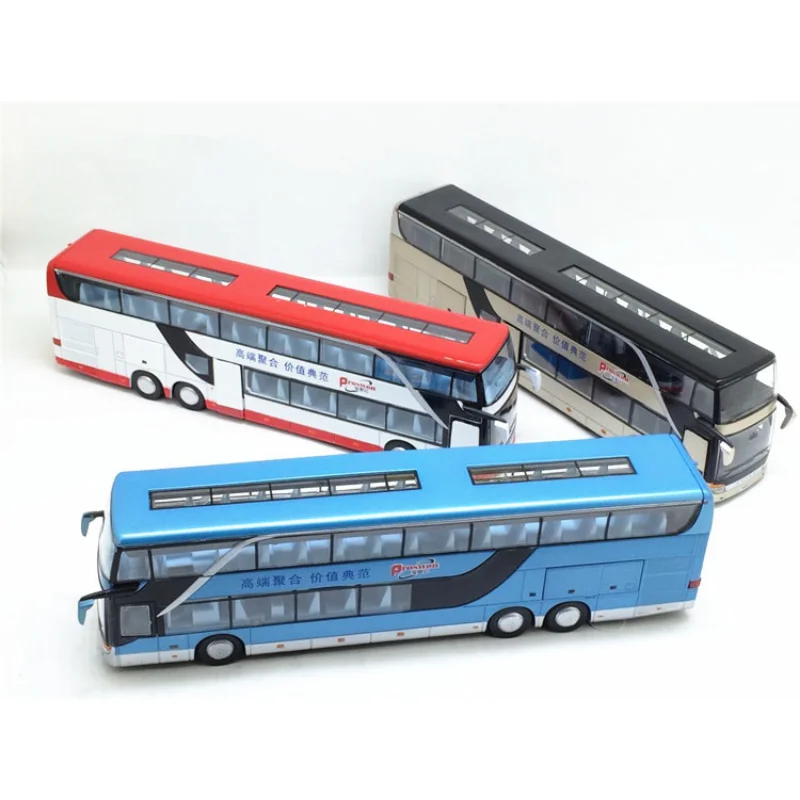 Bilayer האוטובוס מכונית צעצוע מודל סימולציה סיור אוטובוס פלאש צעצוע של רכב צעצועים לילדים מכוניות בנים צעצוע של מתנת יום הולדת.