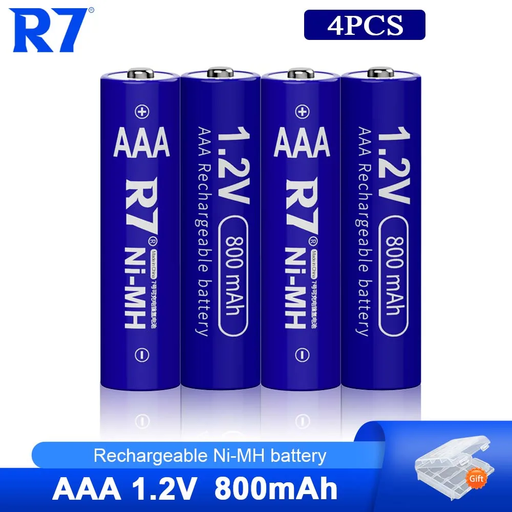 R7 4pcs 1.2 V סוללת AAA 800mAh נטענות NI-MH סוללה aaa סוללות עבור שלט רחוק, עכבר