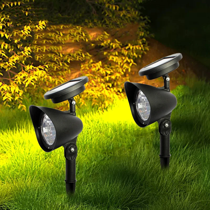 חיצוני Led סולארית אור הזרקורים אורות גן נוף קישוט IP65 עמיד למים על הדשא בחצר שביל עץ בנפרד המנורה