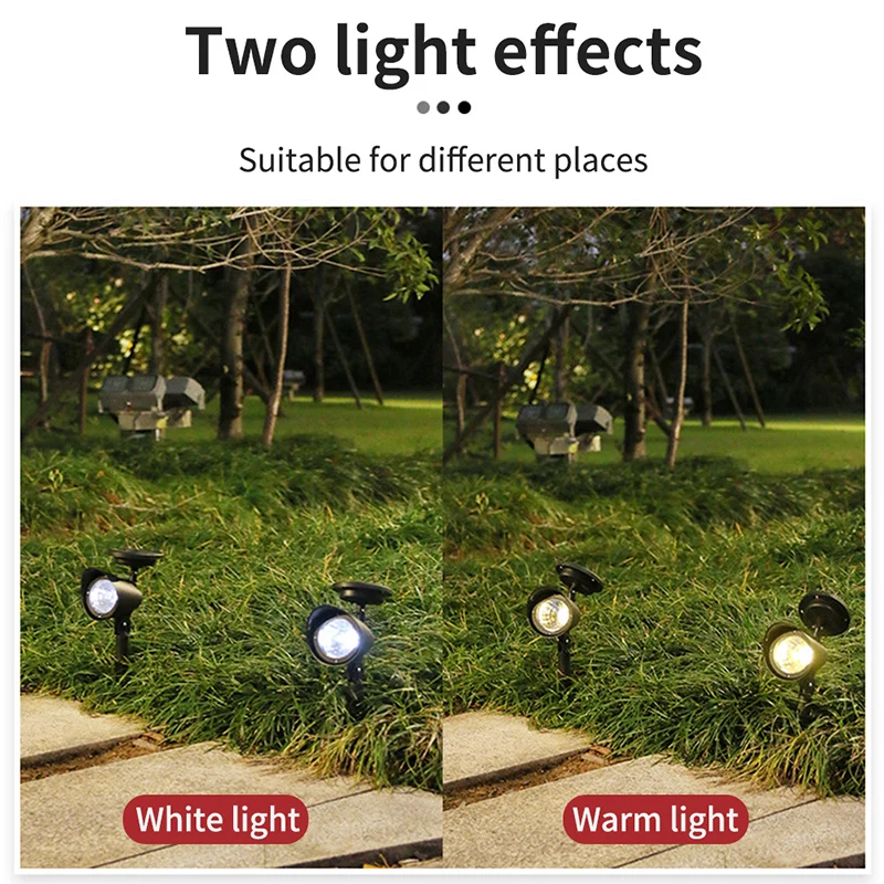 חיצוני Led סולארית אור הזרקורים אורות גן נוף קישוט IP65 עמיד למים על הדשא בחצר שביל עץ בנפרד המנורה