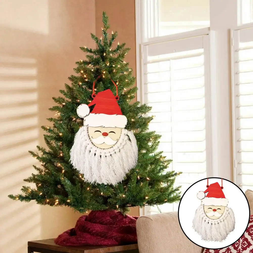 תליית קישוט מקסים מעץ סנטה קלאוס ציצית קישוטים חגיגי חג המולד מסיבת אספקה חלקה קצה שרוך תליונים סנטה