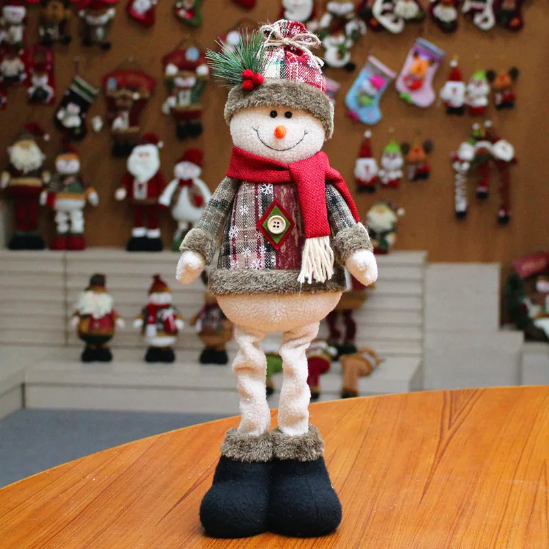 צעצועים של ילדים, חג המולד קטיפה בובות יצירתי סנטה קלאוס קישוטי עץ חג מולד שלג חלון לילדים מתנות חג המולד