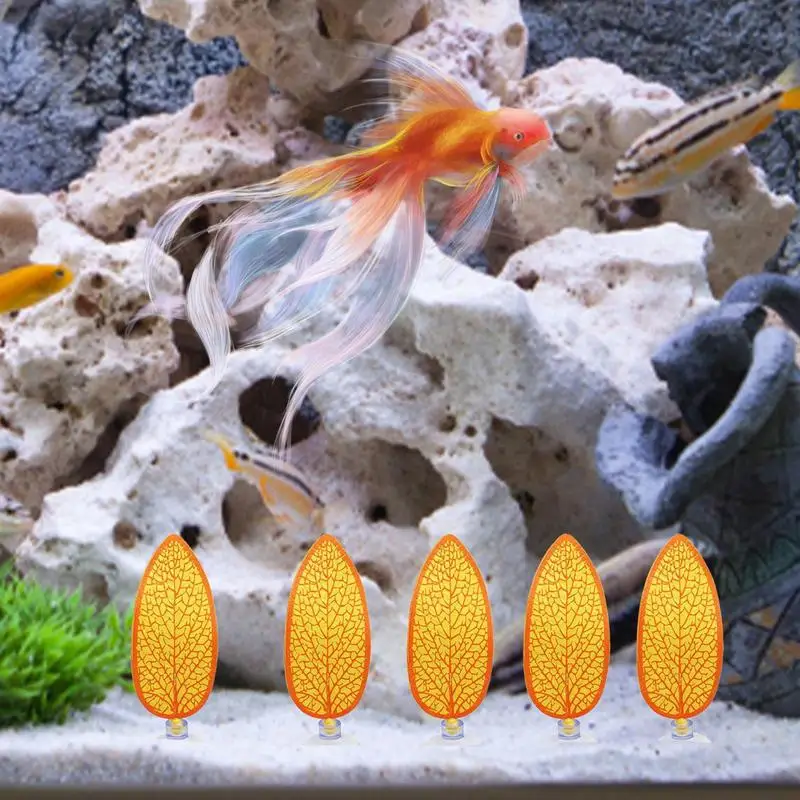 דגים משריצים עלה מדומה להירגע נוי צמחי מים בהיר צבע דקורטיבי אביזר אקווריום אקווריום ועוד