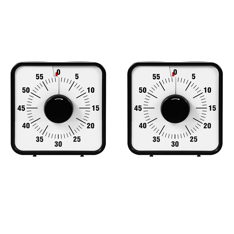 2X חזון טיימר 60 דקות תזמון רגל אחורית לעמוד שעון ספירה לאחור מטבח אפייה טיימר עבור כיתות לימוד או פגישות