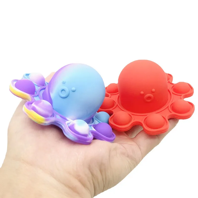 תמנון מתעצבן צעצועים מחזיק מפתחות לסחוט מתחים רך לדחוף את הבועה אבא חושי צעצוע אוטיזם ילדים מיוחדים Antistress