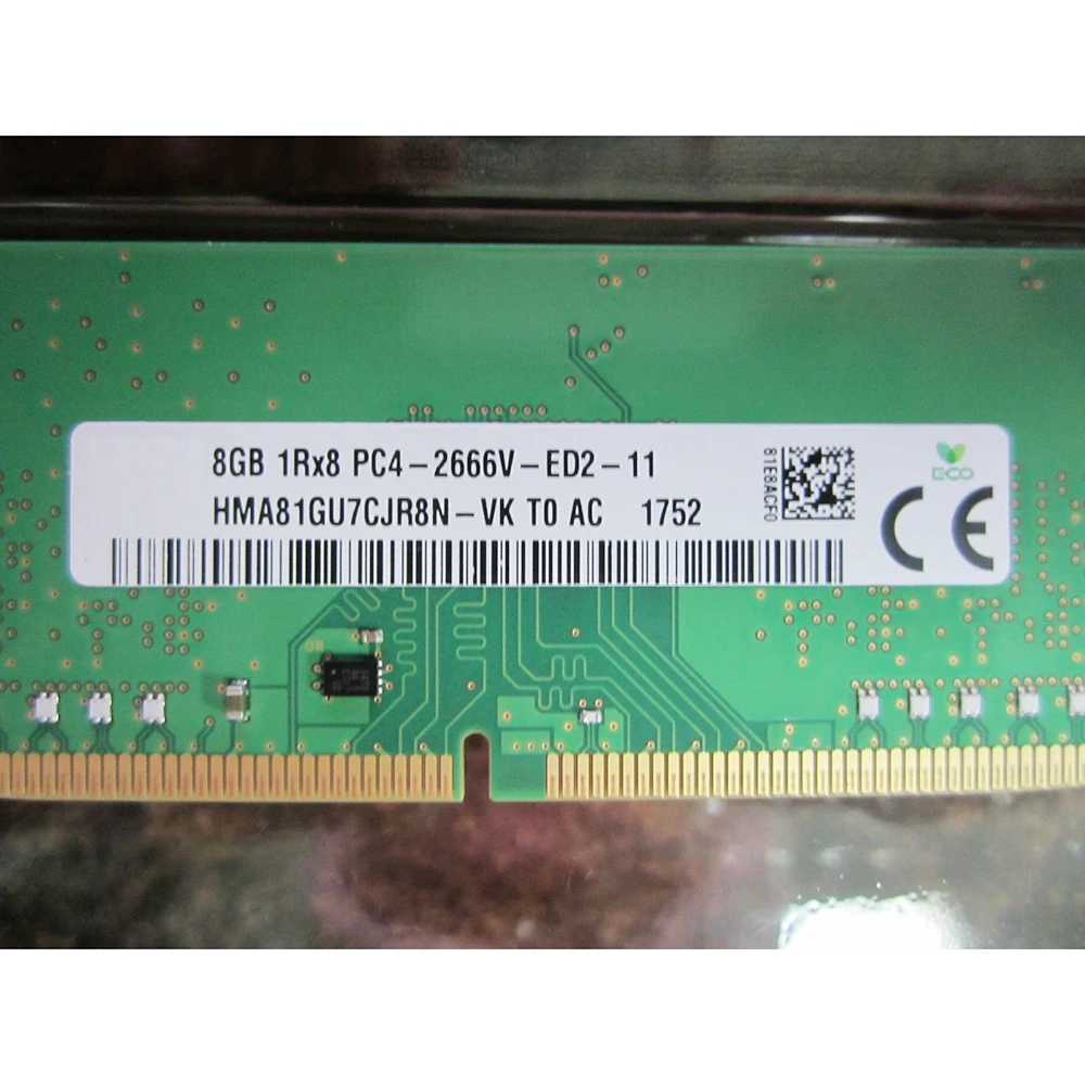 1 יח ' עבור SK Hynix RAM HMA81GU7CJR8N-VK-8G 8GB 1RX8 PC4-2666V ECC UDIMM זיכרון באיכות גבוהה ספינה מהירה