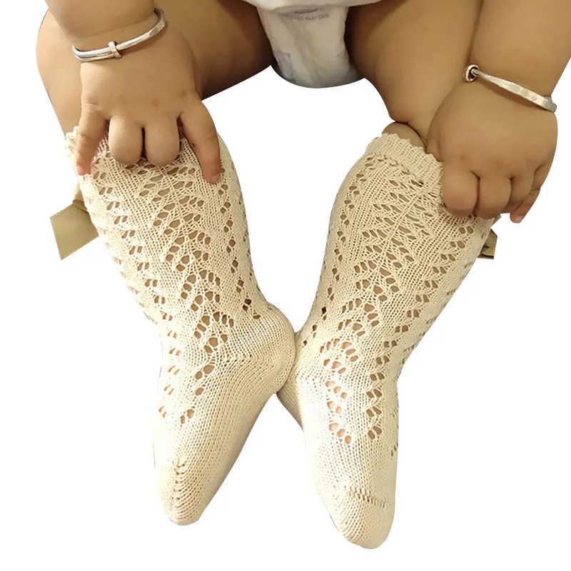 תינוק שרק נולד ילדה הברך גבוה גרביים סתיו בגדים קרושט חלול החוצה צינור גרביים עם חמוד קשת עבור תינוקות ופעוטות