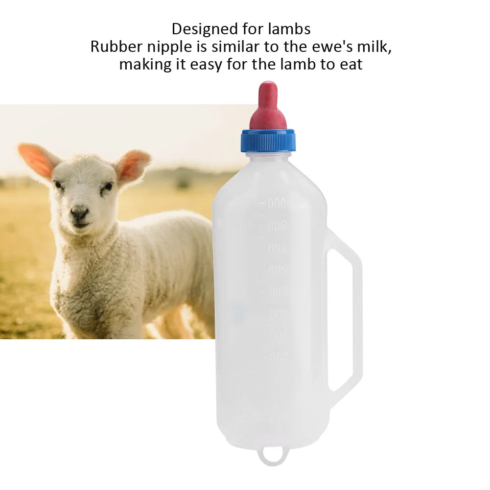1 ליטר כבש בקבוק חלב לתינוקות חלב עיזים האכלת מזין סיעוד בקבוק עם ידית