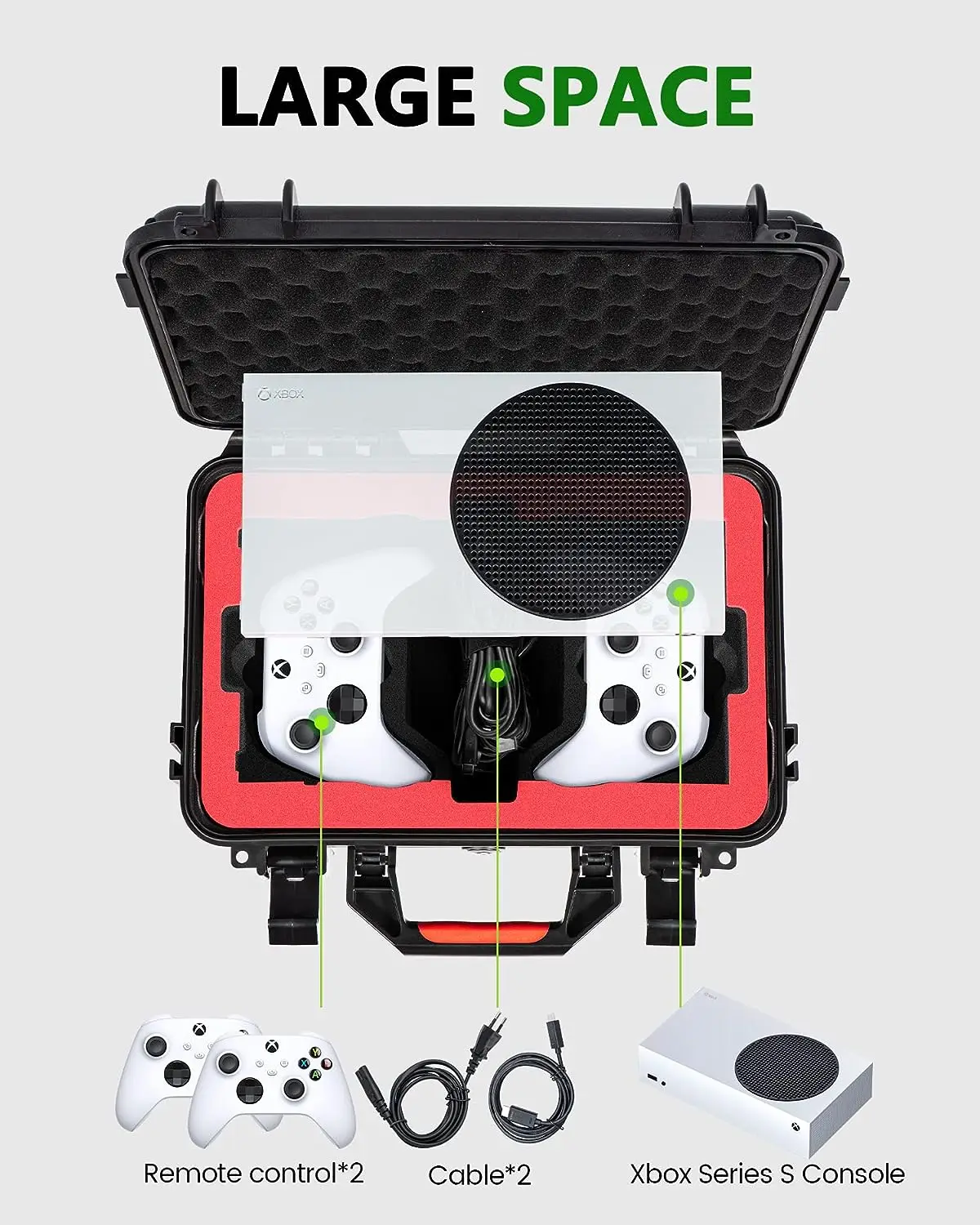 תיק נשיאה עבור ה-Xbox סדרה S,מקצועי דלוקס WaterproofCase בטנה רכה מקרה קשה עם הכתף עבור ה-Xbox סדרה S Console